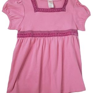 Vintage Gymboree Girls Top Size 9 Pink Short Sleeve